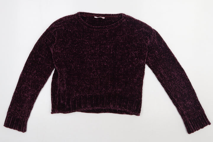 miss evie Girls Purple Polyester Pullover Sweatshirt Size 11-12 Years Pullover