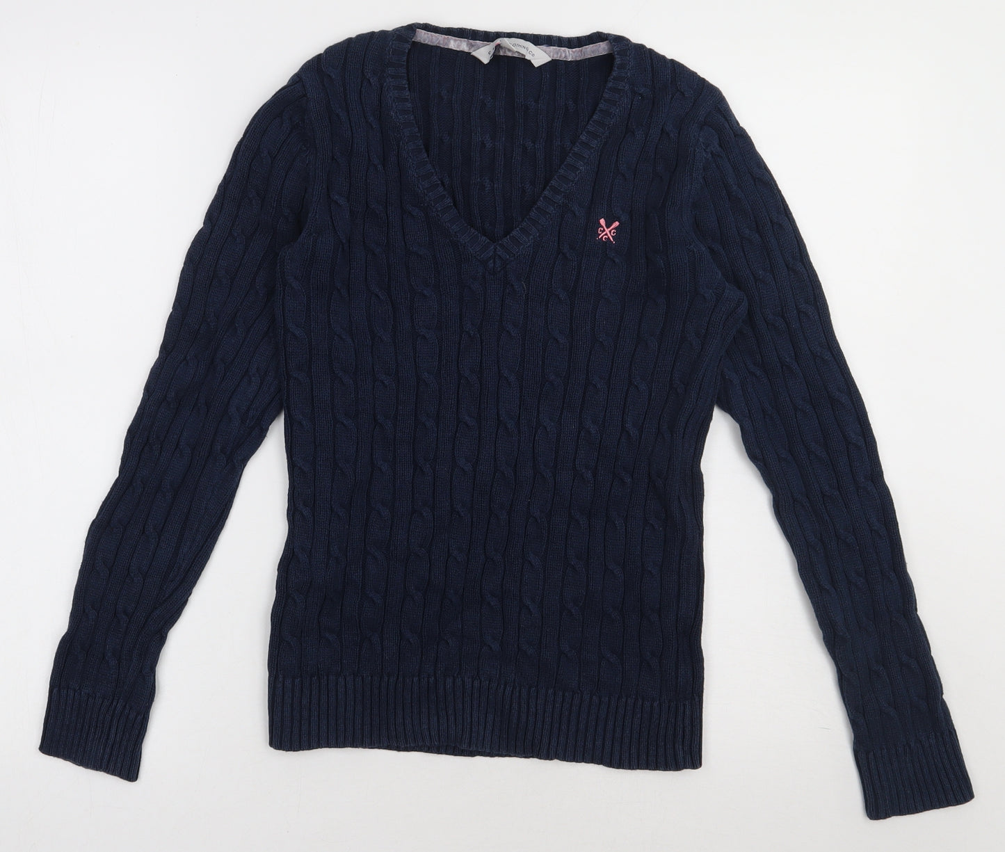 Crew Clothing Womens Blue  Cotton Pullover Sweatshirt Size 12  Pullover