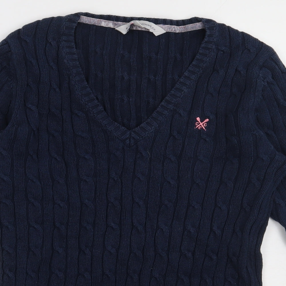 Crew Clothing Womens Blue  Cotton Pullover Sweatshirt Size 12  Pullover