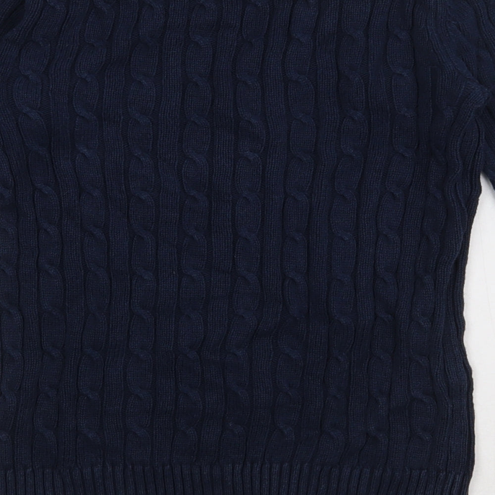 Crew Clothing Womens Blue  Cotton Pullover Sweatshirt Size 12  Pullover