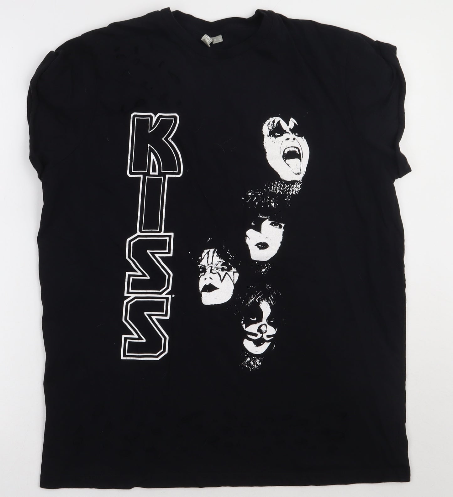 ASOS Womens Black  Cotton Basic T-Shirt Size 12 Crew Neck - kiss