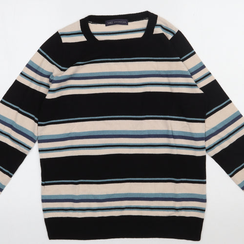 Marks and Spencer Womens Multicoloured Striped Acrylic Pullover Sweatshirt Size 12  Pullover
