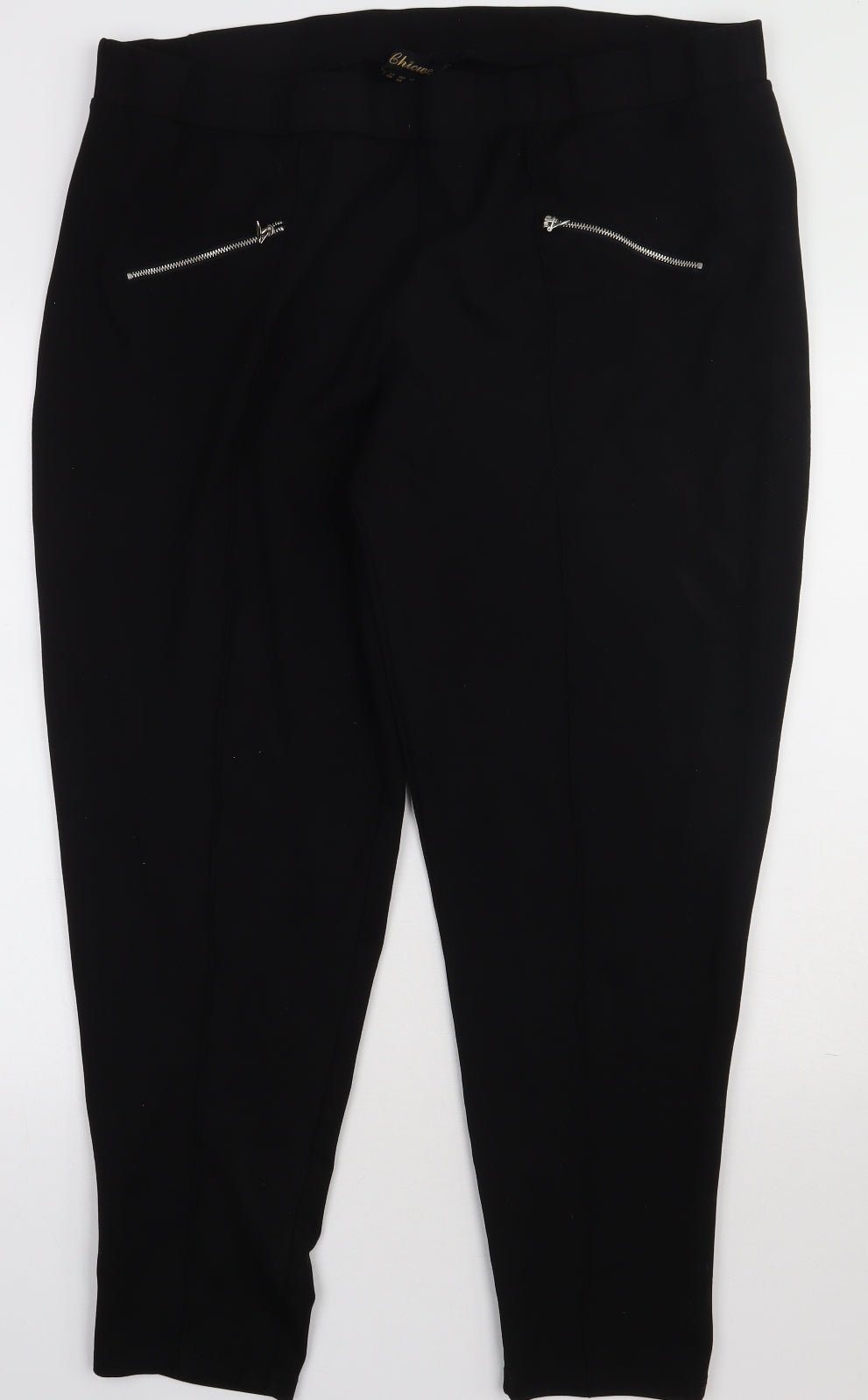 chicue Womens Black  Nylon Trousers  Size 28 L32 in Regular