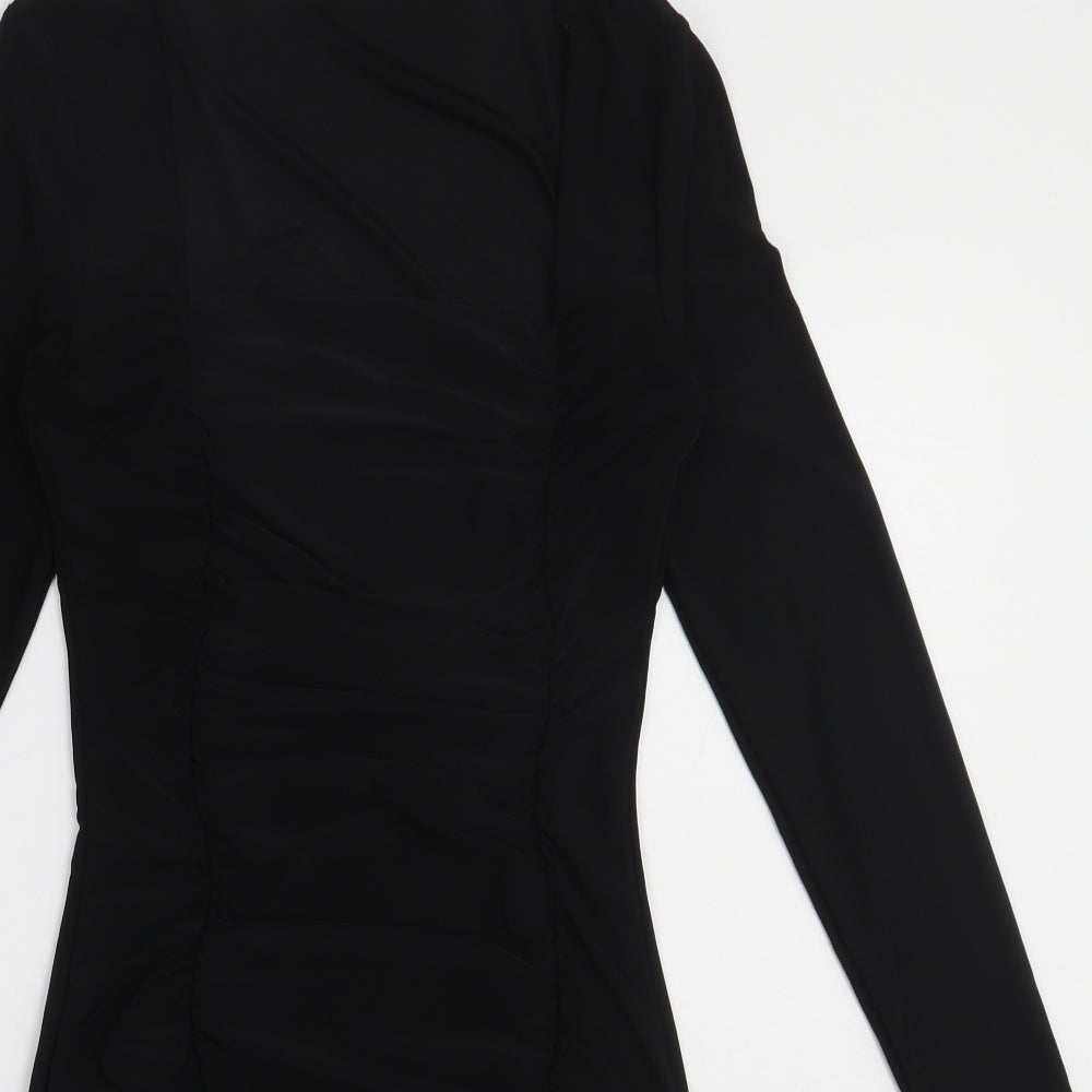 femme luxe Womens Black  Polyester Bodycon  Size 8  Square Neck Pullover