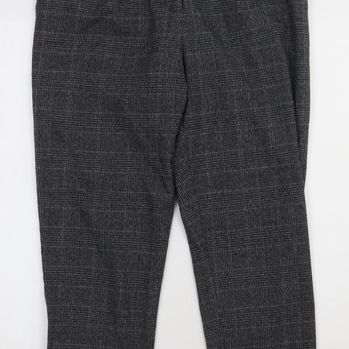 New Look Womens Grey  Polyester Trousers  Size 10 L28 in Regular Hook & Eye