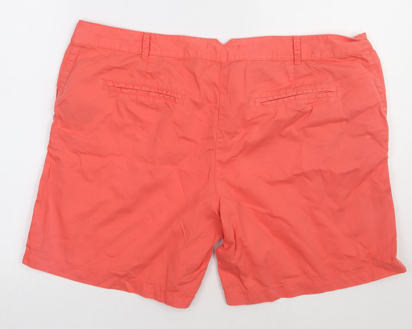George Womens Pink  Cotton Bermuda Shorts Size 18 L10 in Regular Button