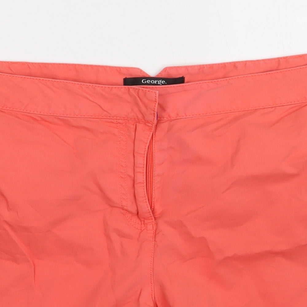 George Womens Pink  Cotton Bermuda Shorts Size 18 L10 in Regular Button
