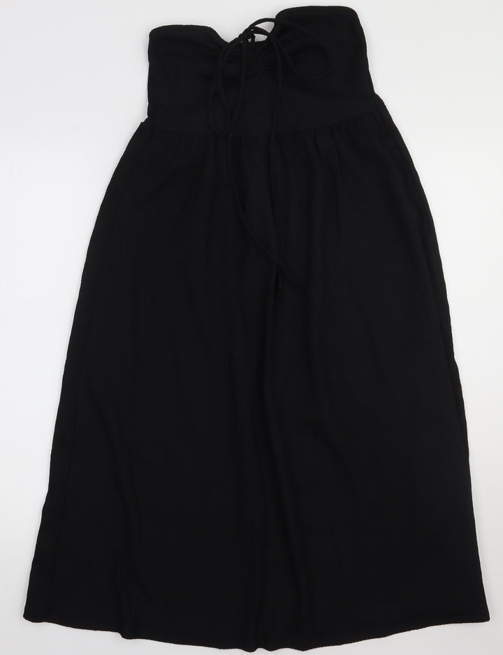 H&M Womens Black  Polyester A-Line  Size S  Off the Shoulder Pullover