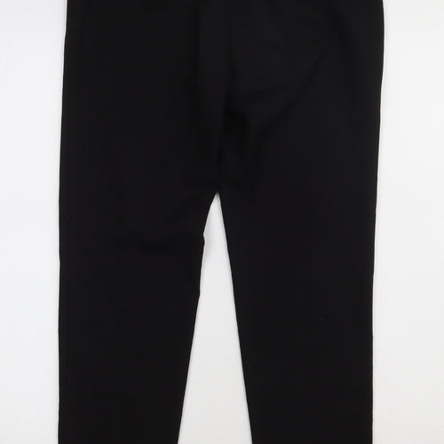 Topshop Womens Black  Polyester Trousers  Size 8 L30 in Regular Hook & Eye