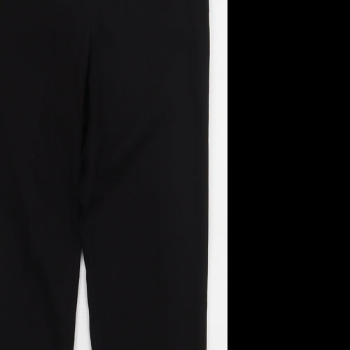 Topshop Womens Black  Polyester Trousers  Size 8 L30 in Regular Hook & Eye