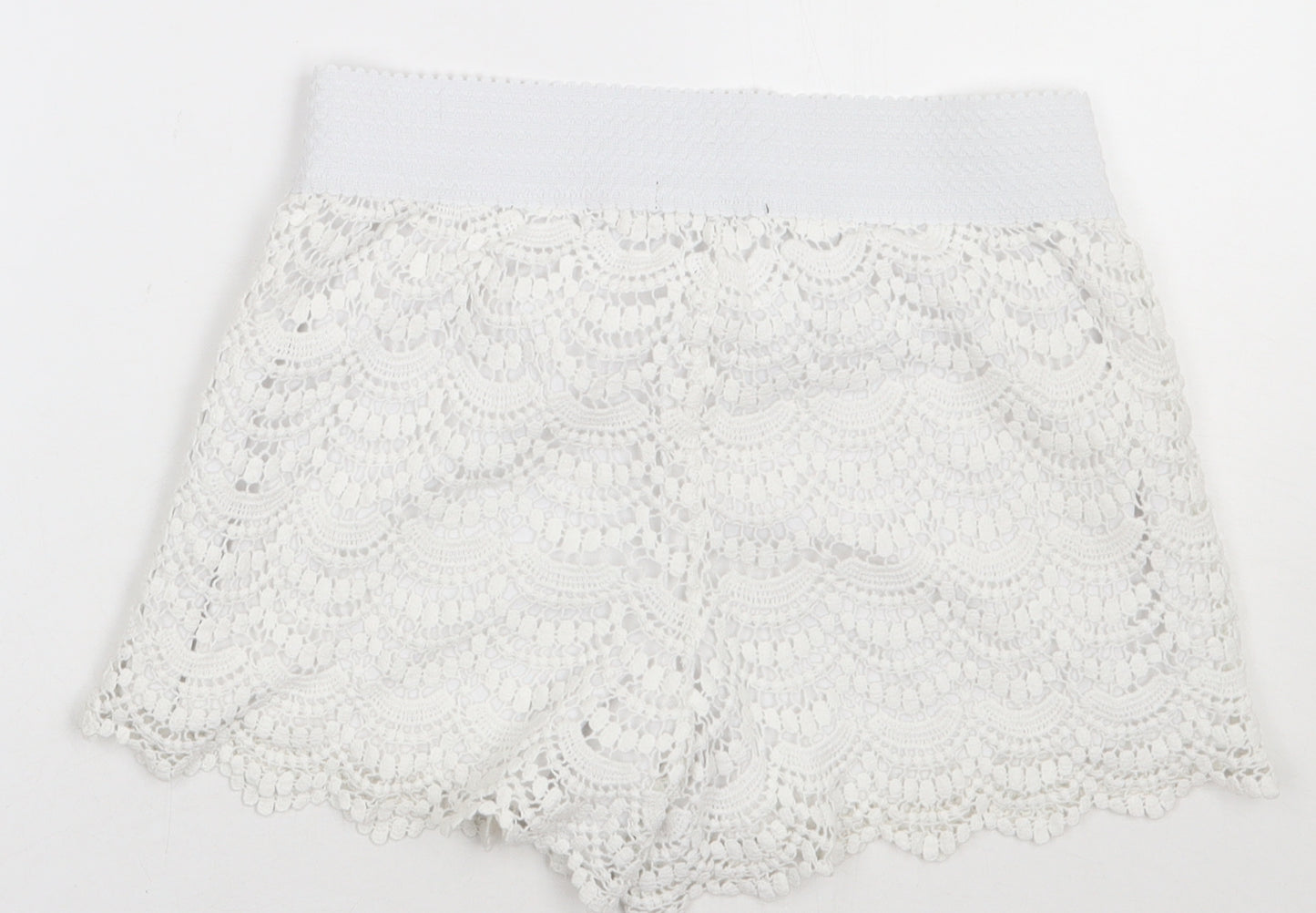 George Womens White  Cotton Bermuda Shorts Size 10  Regular