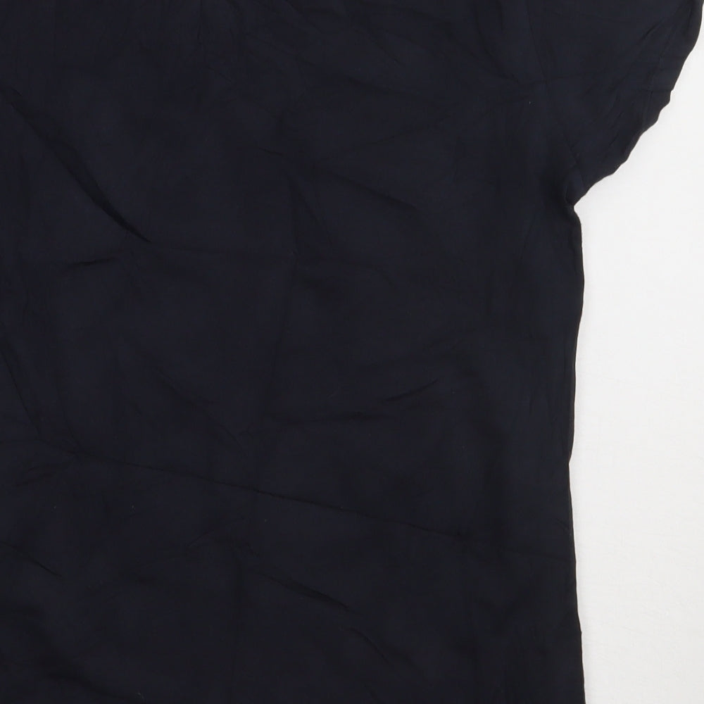 Primark Womens Blue  Cotton Basic T-Shirt Size 14 Crew Neck