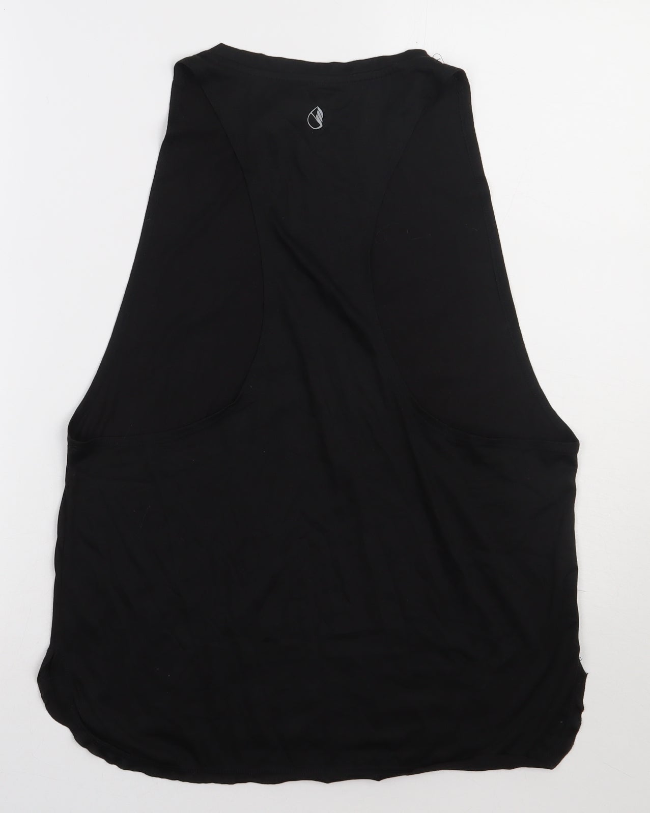 Preworn Mens Black  Polyester Basic Tank Size M Scoop Neck Pullover