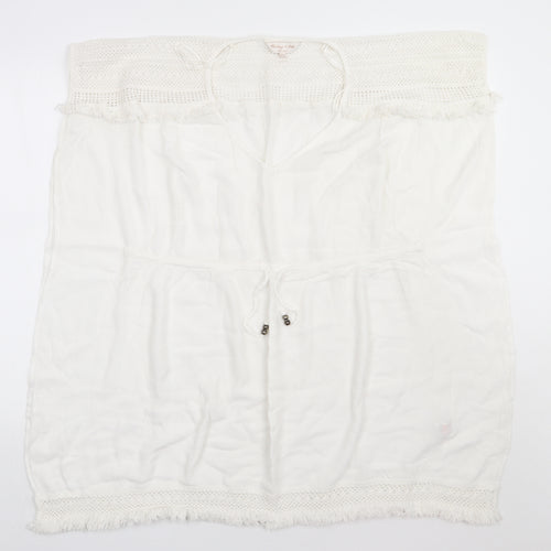 F&F Womens White  Viscose Basic T-Shirt Size XS Crew Neck - cover up