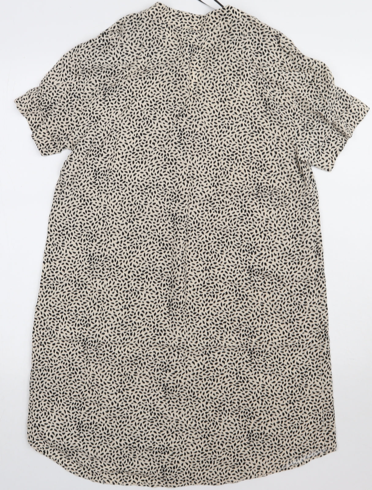 H&M Womens Brown Animal Print Viscose A-Line  Size 4  V-Neck Pullover