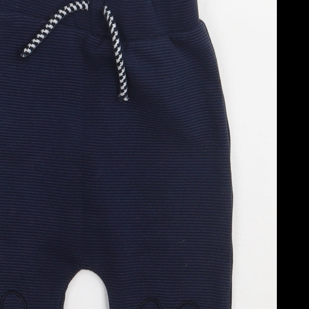 George Boys Blue  Polyester Jogger Trousers Size 12-18 Months  Tie - Micky Mouse