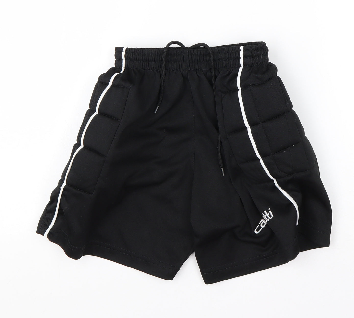 Carlotti Boys Black  Polyester Sweat Shorts Size M  Regular Drawstring
