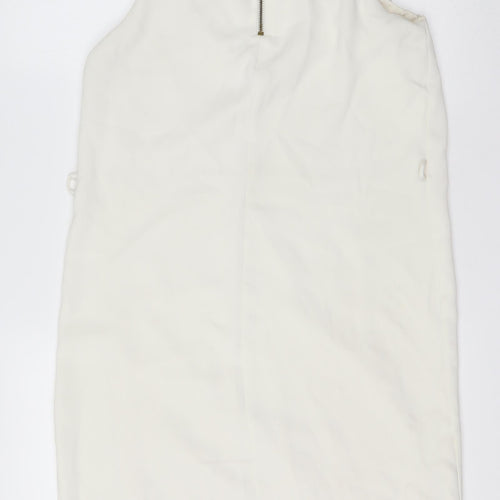 Zara Womens Ivory  Polyester A-Line  Size M  Round Neck Pullover