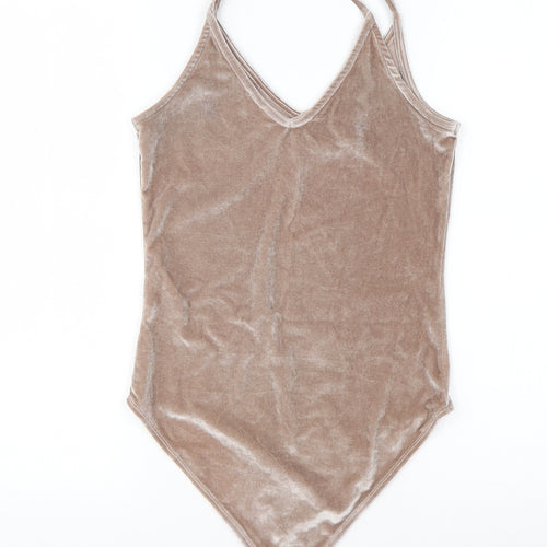River Island Womens Brown  Polyester Bodysuit One-Piece Size 6  Pullover