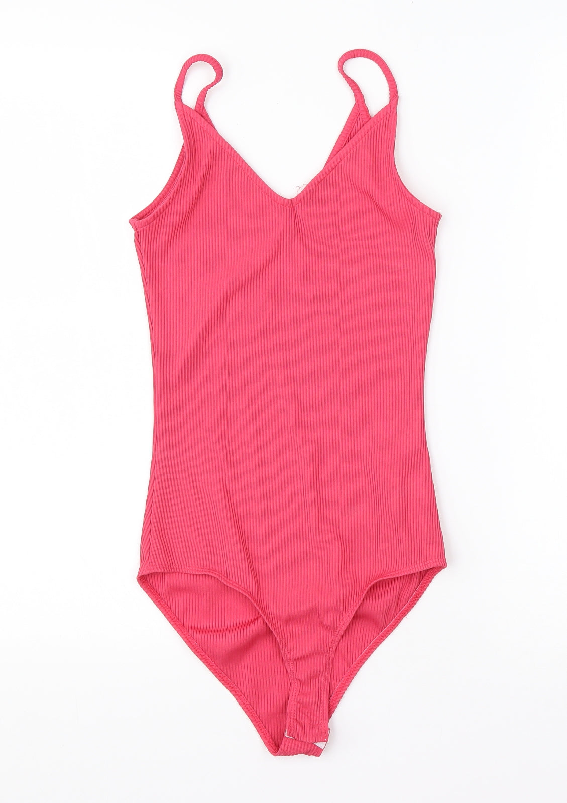 River Island Womens Pink  Polyester Bodysuit One-Piece Size 6  Pullover - Ribbed