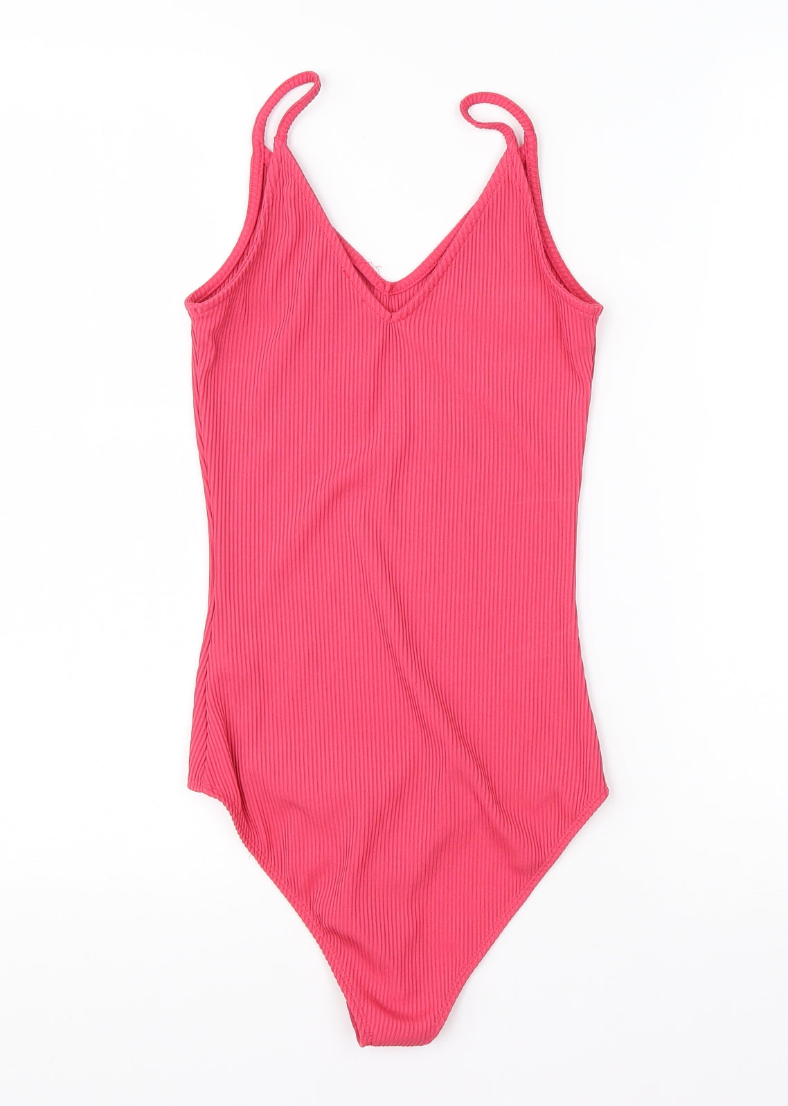 River Island Womens Pink  Polyester Bodysuit One-Piece Size 6  Pullover - Ribbed