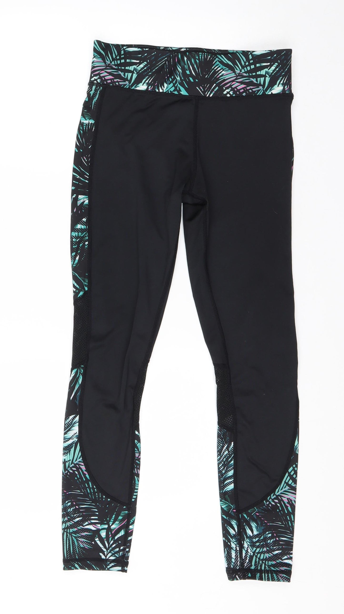 New Look Womens Black  Polyester Capri Leggings Size S L25 in