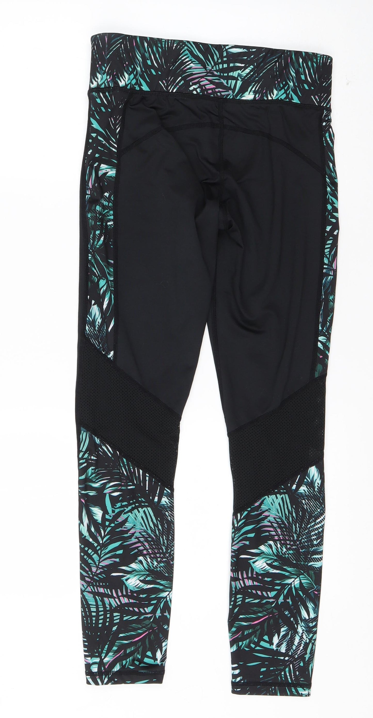 New Look Womens Black  Polyester Capri Leggings Size S L25 in