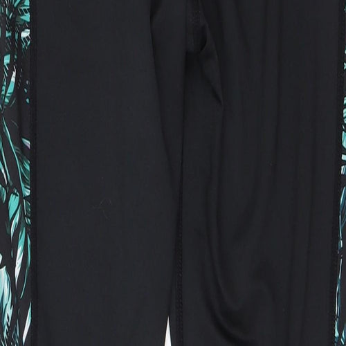 New Look Womens Black  Polyester Capri Leggings Size S L25 in