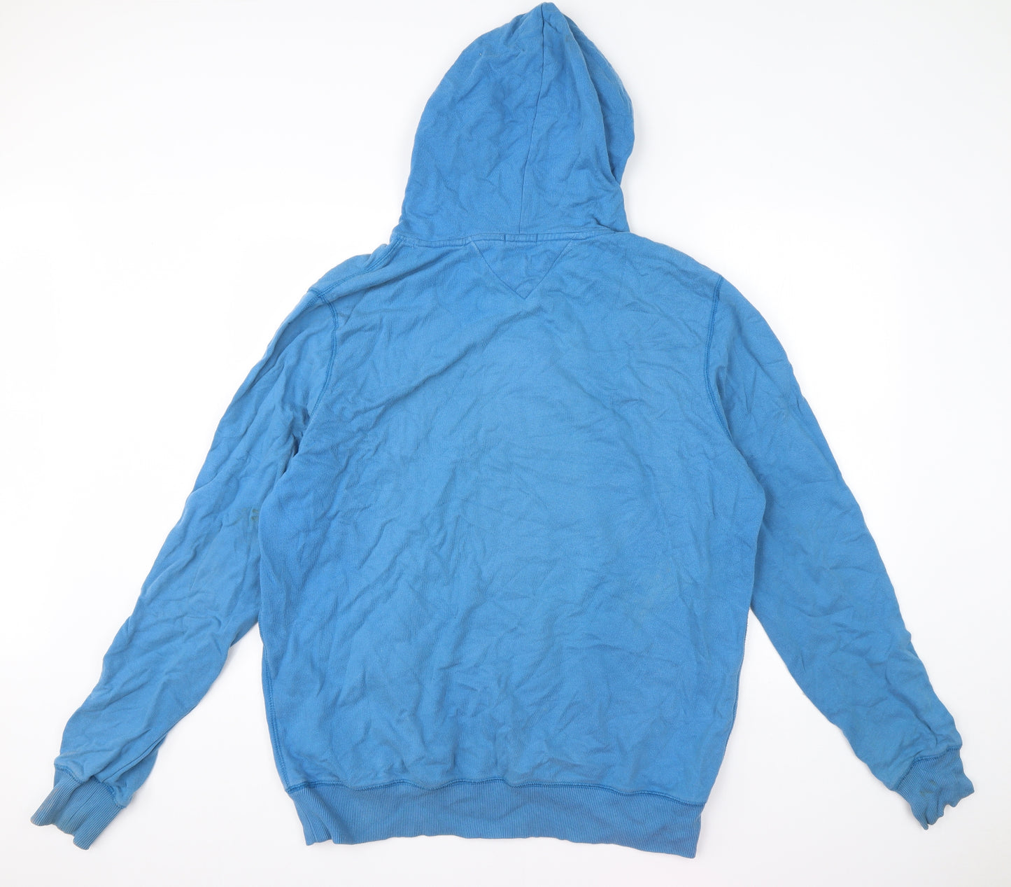 Hilfiger Denim Mens Blue  Cotton Pullover Hoodie Size 2XL