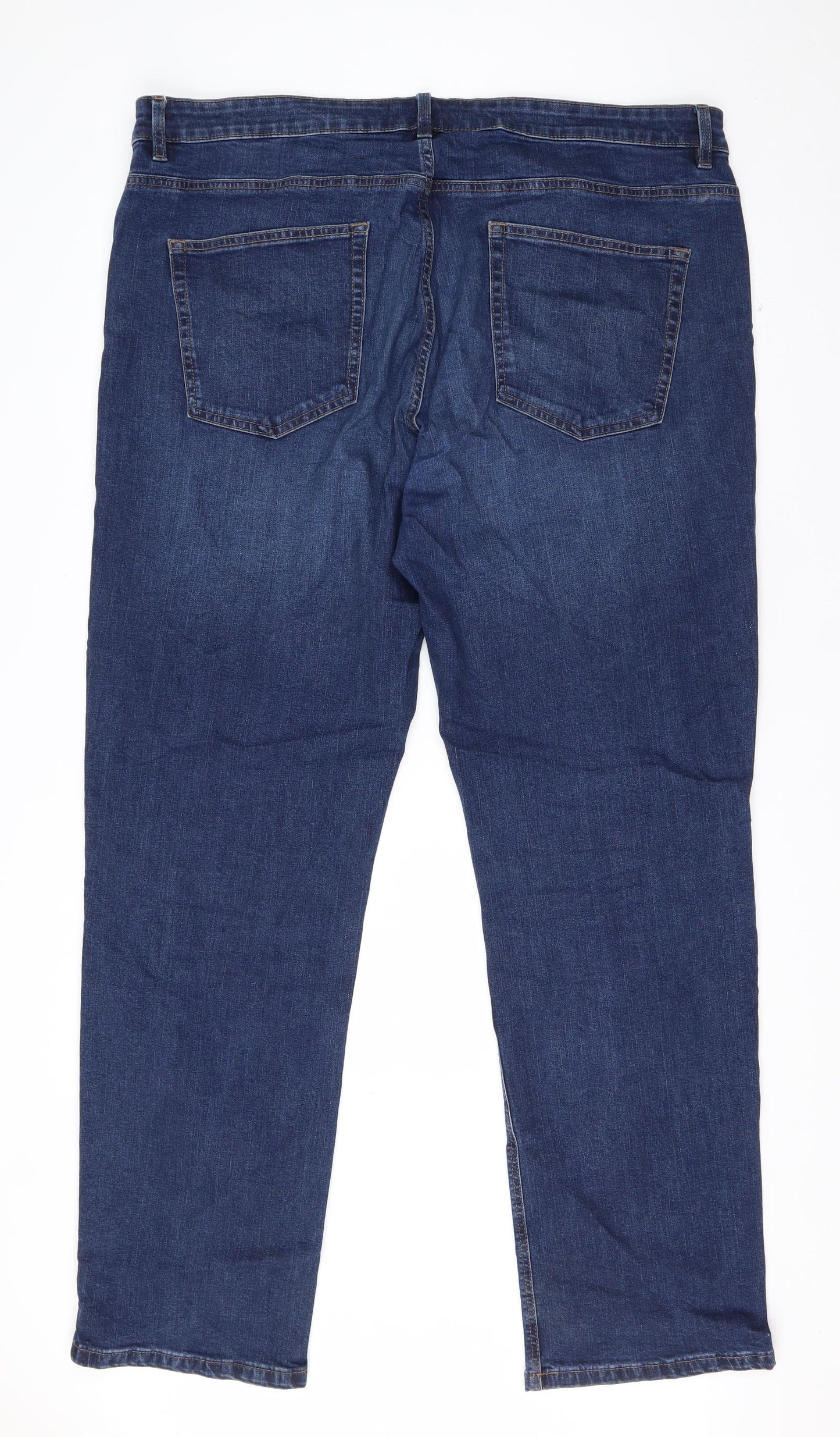 NEXT Mens Blue  Cotton Straight Jeans Size 40 in L32 in Regular Button