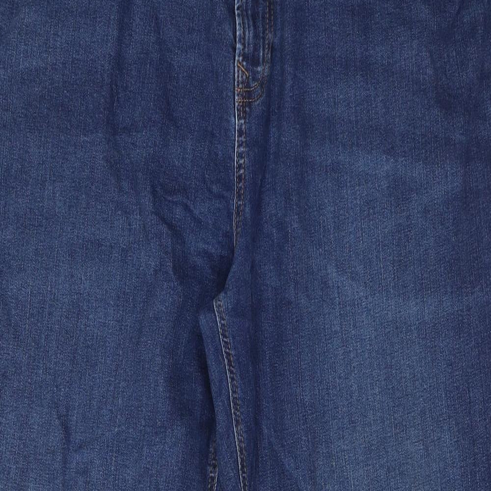 NEXT Mens Blue  Cotton Straight Jeans Size 40 in L32 in Regular Button