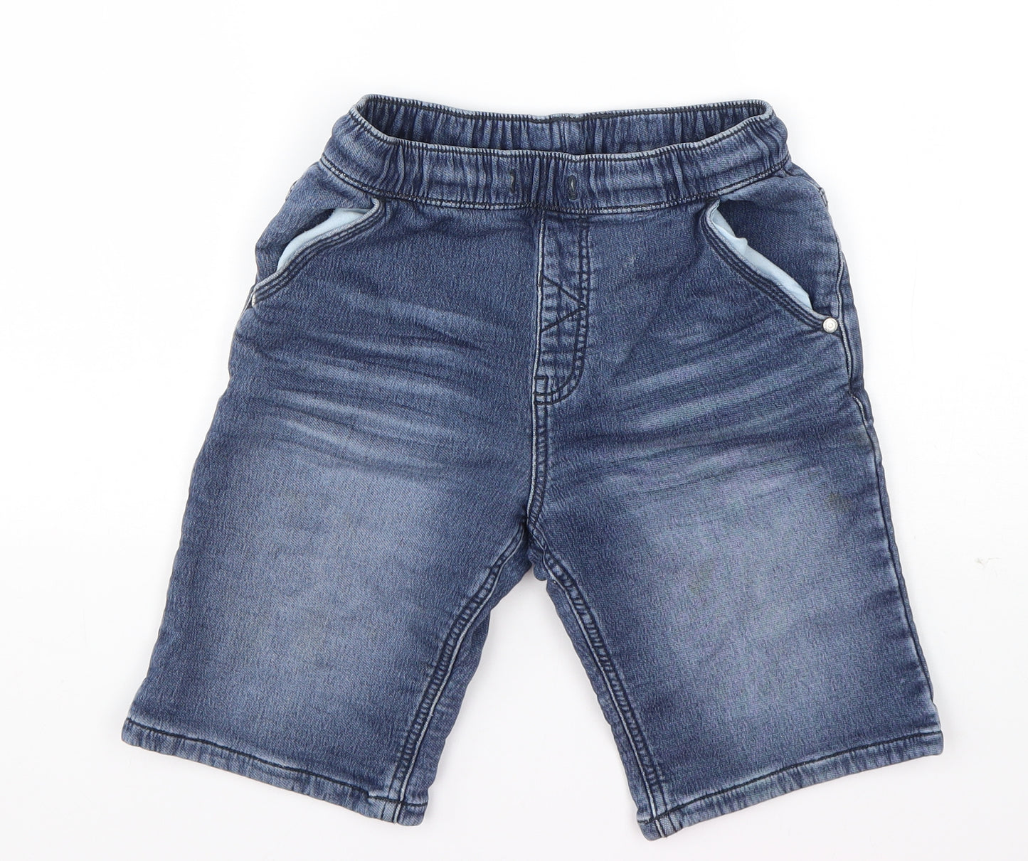 George Boys Blue  Cotton Bermuda Shorts Size 9-10 Years  Regular