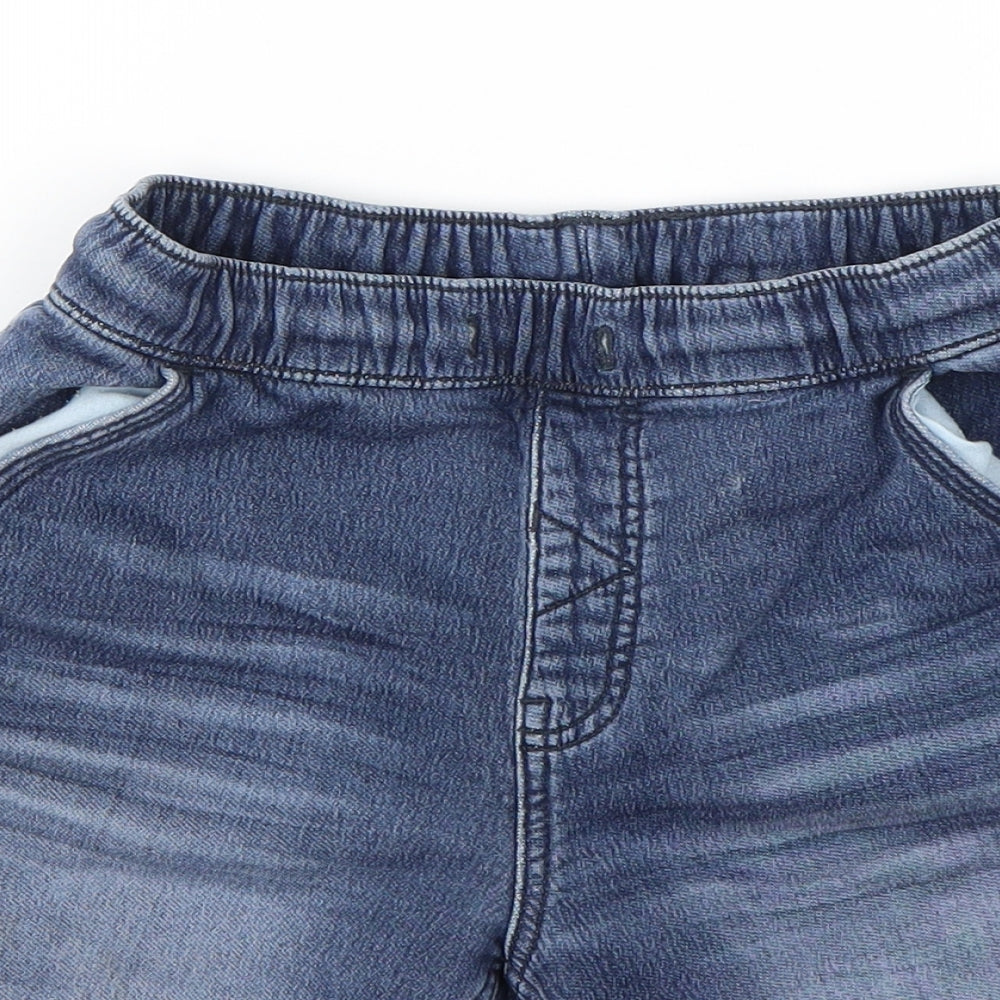 George Boys Blue  Cotton Bermuda Shorts Size 9-10 Years  Regular