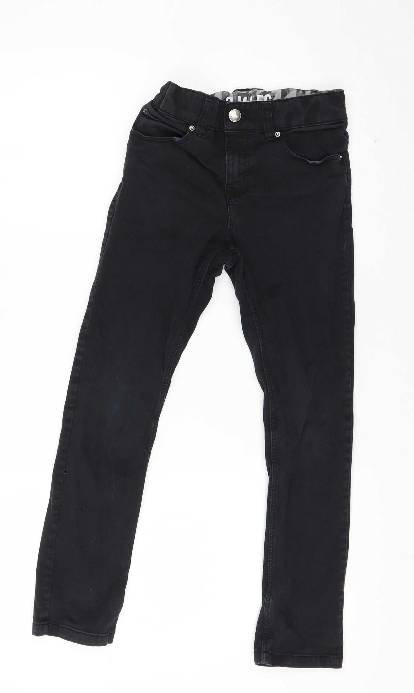 H&M Boys Blue  Cotton Skinny Jeans Size 8 Years  Regular Button