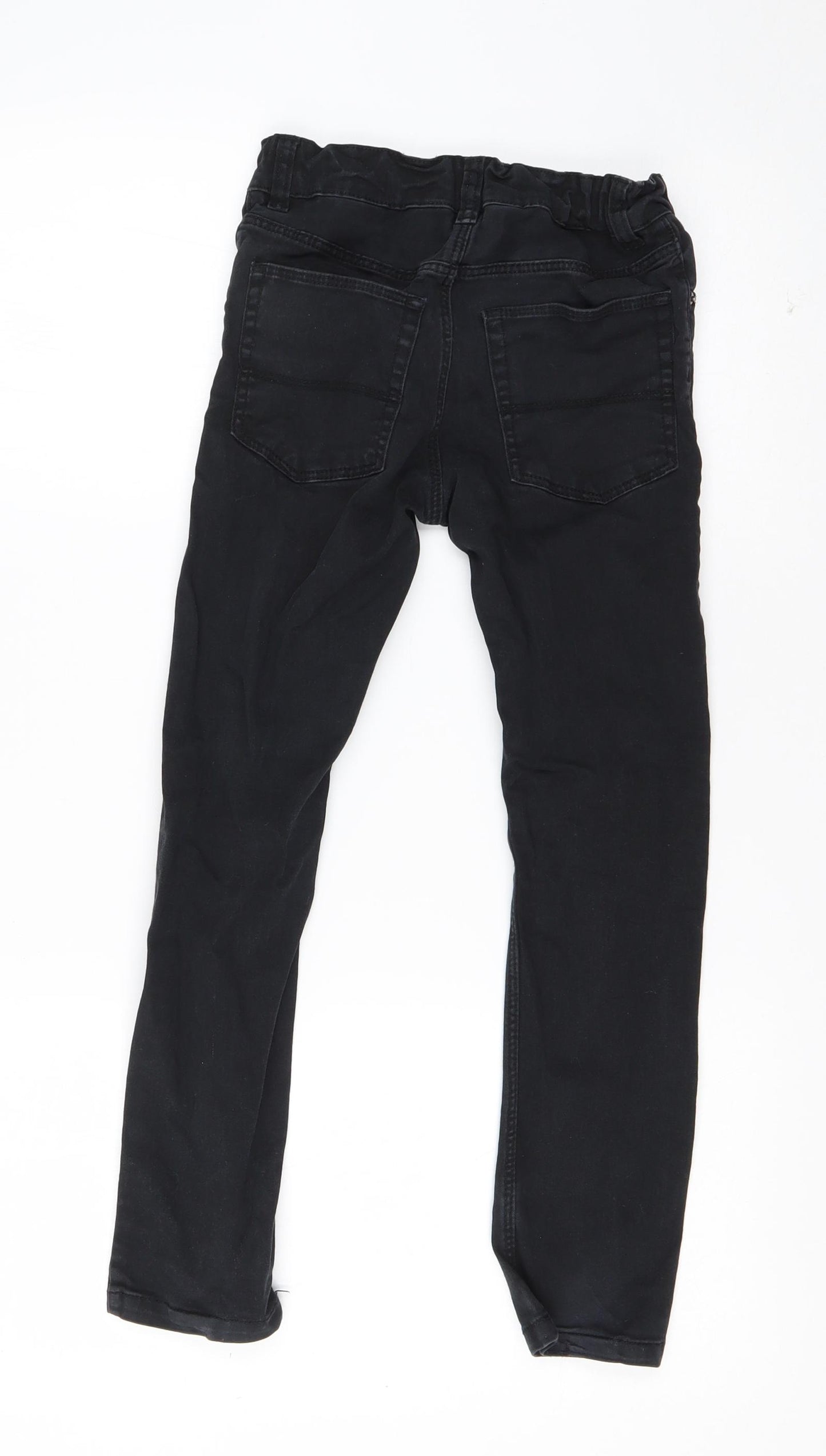 H&M Boys Blue  Cotton Skinny Jeans Size 8 Years  Regular Button