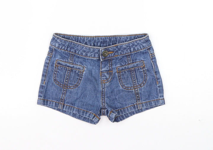 Mini Club Baby Blue  Cotton Cropped Jeans Size 12-18 Months  Button
