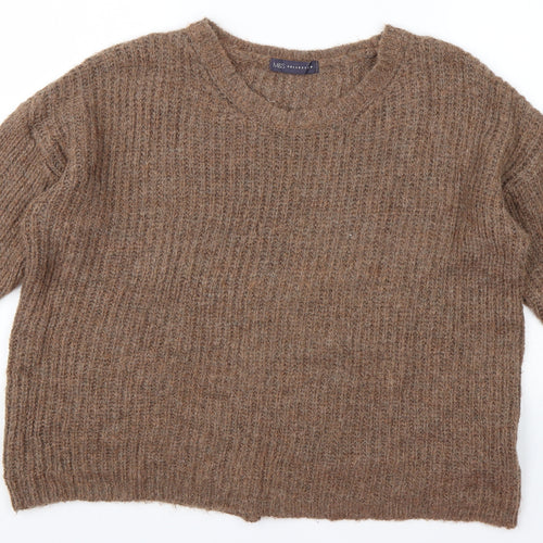 Marks and Spencer Womens Brown Round Neck  Acrylic Pullover Jumper Size 16