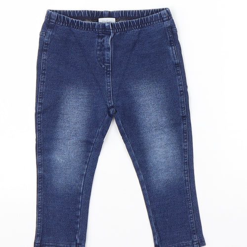 Mini Club Girls Blue  Cotton Capri Jeans Size 18-24 Months