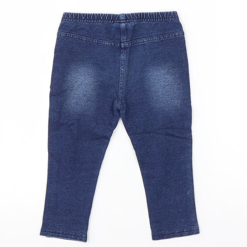 Mini Club Girls Blue  Cotton Capri Jeans Size 18-24 Months