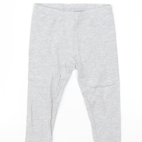 Debenhams Girls Grey  Cotton Capri Leggings Size 18-24 Months