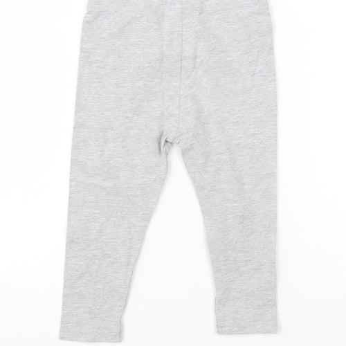 Debenhams Girls Grey  Cotton Capri Leggings Size 18-24 Months