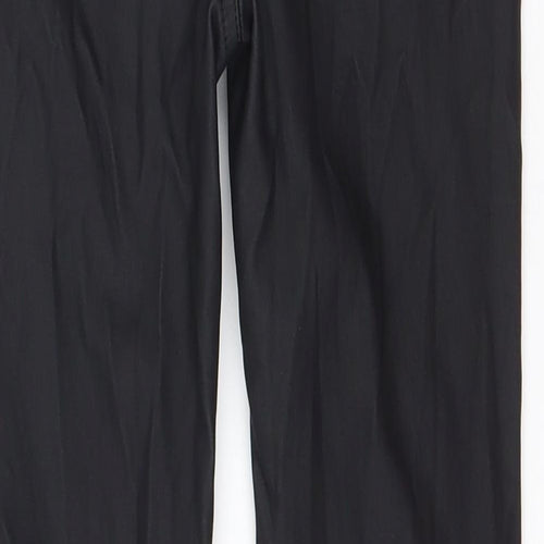 Denim & Co. Girls Black  Viscose Pedal Pusher Trousers Size 8-9 Years  Regular Button