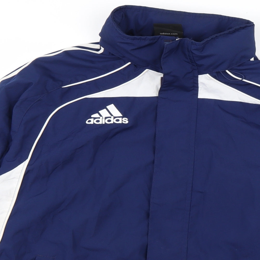 adidas Mens Blue Striped  Jacket  Size S  Zip