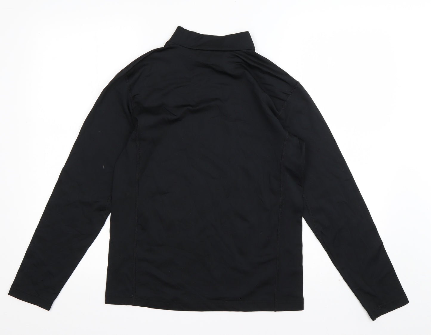 Crane Womens Black  Polyester Basic T-Shirt Size 8 Round Neck