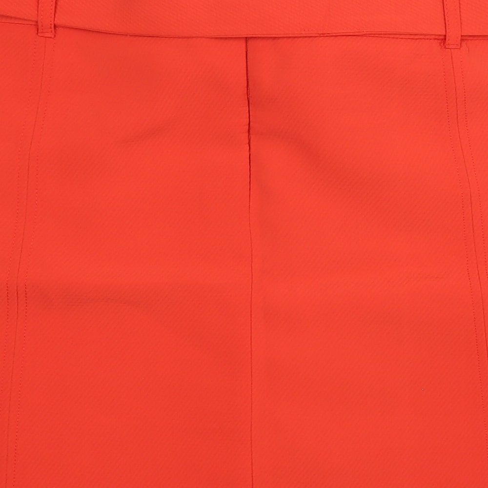 TU Womens Orange  Polyester A-Line Skirt Size 18   Button