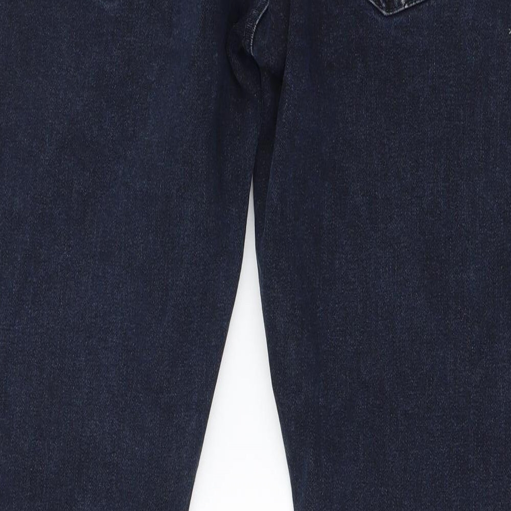 NEXT Mens Blue  Cotton Straight Jeans Size 34 in L32 in Regular Button