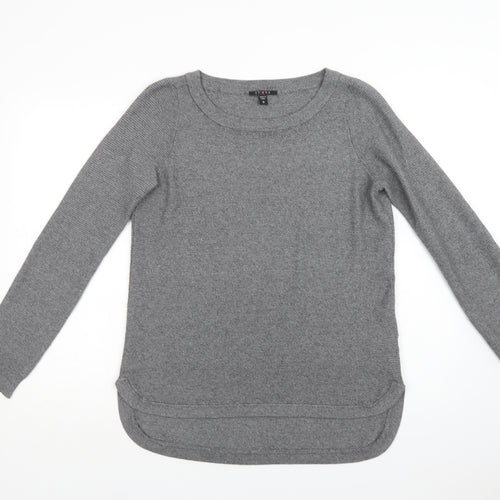Cyrus Mens Grey Crew Neck  Viscose Pullover Jumper Size M