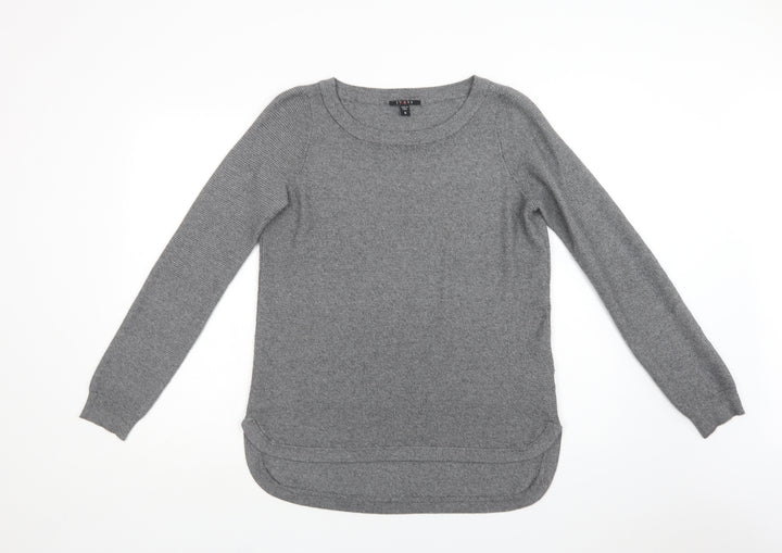 Cyrus Mens Grey Crew Neck Viscose Pullover Jumper Size M