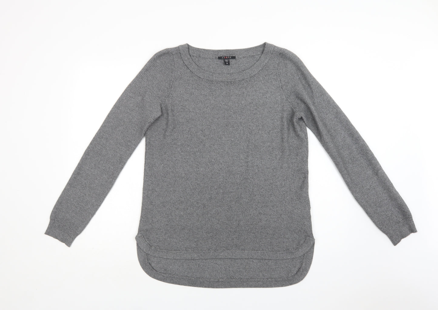 Cyrus Mens Grey Crew Neck  Viscose Pullover Jumper Size M