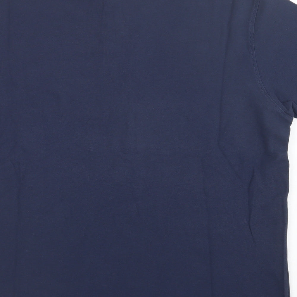 Primark Mens Blue  Cotton  Polo Size XL Collared Button